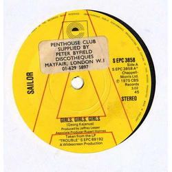 Sailor Girls, Girls, Girls Vinyl 7" USED
