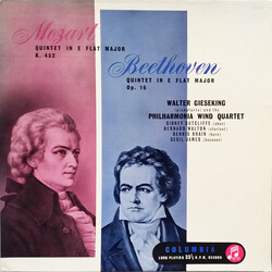 Wolfgang Amadeus Mozart / Ludwig van Beethoven / Walter Gieseking / Philharmonia Wind Quartet Quintet In E Flat Major K. 452,  Quintet In E Flat Major