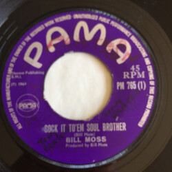 Bill Moss (6) Sock It To 'Em Soul Brother Vinyl 7" USED