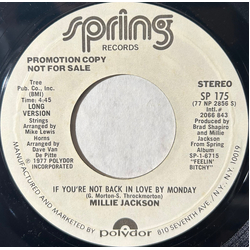 Millie Jackson If You're Not Back In Love By Monday Vinyl 7" USED