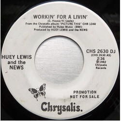 Huey Lewis & The News Workin' For A Livin' Vinyl 7" USED