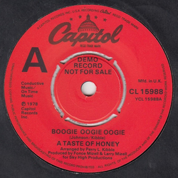 A Taste Of Honey Boogie Oogie Oogie Vinyl 7" USED