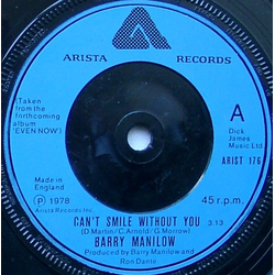 Barry Manilow Can't Smile Without You Vinyl 7" USED