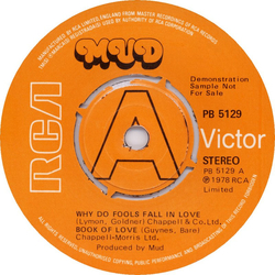 Mud Why Do Fools Fall In Love Vinyl 7" USED