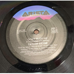 Taylor Dayne Don't Rush Me Vinyl 7" USED