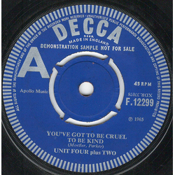 Unit Four Plus Two You've Got To Be Cruel To Be Kind Vinyl 7" USED
