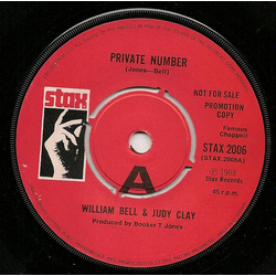 Judy Clay / William Bell Private Number / My Baby Specializes Vinyl 7" USED