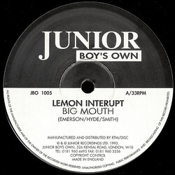 Lemon Interupt Big Mouth / Dirty Vinyl 12" USED
