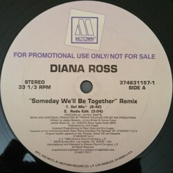 Diana Ross Someday We'll Be Together (Frankie Knuckles Remixes) Vinyl 12" USED
