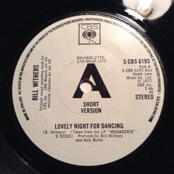 Bill Withers Lovely Night For Dancing Vinyl 7" USED