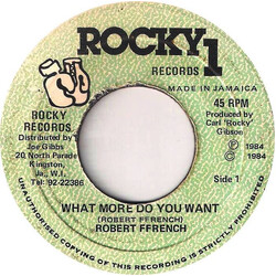 Robert Ffrench What More Do You Want Vinyl 7" USED