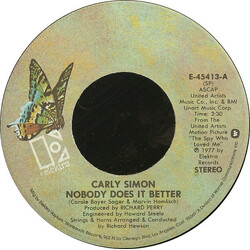 Carly Simon Nobody Does It Better Vinyl 7" USED