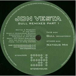 Jon Vesta Gull Remixes Part 1 Vinyl 12" USED