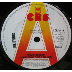 The Byrds Turn Turn Turn (To Everything There Is A Season) Vinyl 7" USED