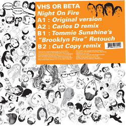 VHS Or Beta Night On Fire Vinyl 12" USED