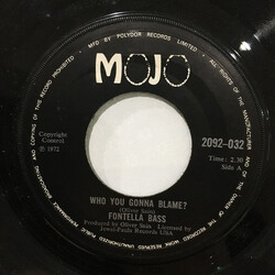 Fontella Bass Who You Gonna Blame? Vinyl 7" USED