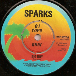 Sparks Big Boy Vinyl 7" USED