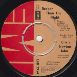 Olivia Newton-John Deeper Than The Night Vinyl 7" USED