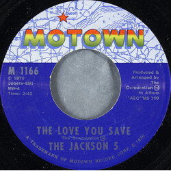 The Jackson 5 The Love You Save Vinyl 7" USED