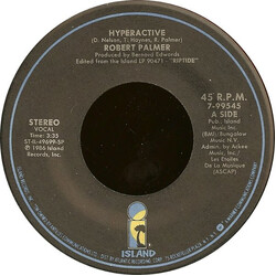 Robert Palmer Hyperactive Vinyl 7" USED