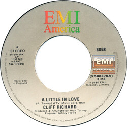 Cliff Richard A Little In Love Vinyl 7" USED