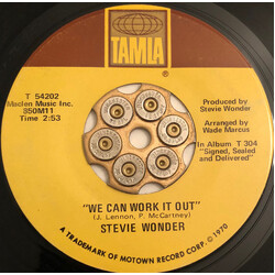 Stevie Wonder We Can Work It Out / Never Dreamed You'd Leave In Summer Vinyl 7" USED