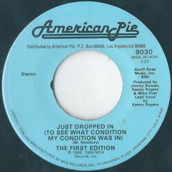 Kenny Rogers & The First Edition / Marlene Dietrich Just Dropped In (To See What Condition My Condition Was In) / Lili Marlene Vinyl 7" USED