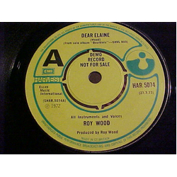 Roy Wood Dear Elaine Vinyl 7" USED