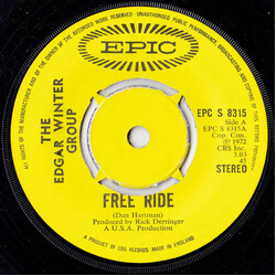 The Edgar Winter Group Free Ride Vinyl 7" USED