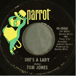Tom Jones She's A Lady / My Way Vinyl 7" USED