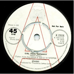 Sparks Girl From Germany Vinyl 7" USED
