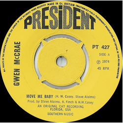Gwen McCrae Move Me Baby Vinyl 7" USED