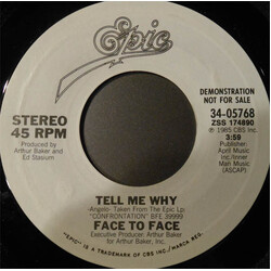 Face To Face (3) Tell Me Why Vinyl 7" USED