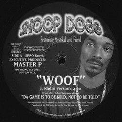 Snoop Dogg / Mystikal / Fiend (2) Woof USED VINYL 12INCH 33 S RPM PROMO