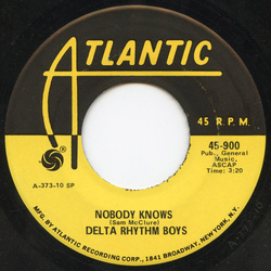 The Delta Rhythm Boys Nobody Knows / If You See Tears In My Eyes Vinyl 7" USED