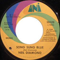 Neil Diamond Song Sung Blue Vinyl 7" USED