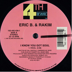 Eric B. & Rakim I Know You Got Soul Vinyl 12" USED