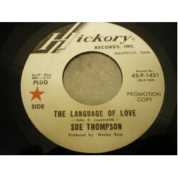 Sue Thompson The Language Of Love / Let Me Down Hard Vinyl 7" USED