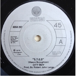 City Boy 5.7.0.5. Vinyl 7" USED