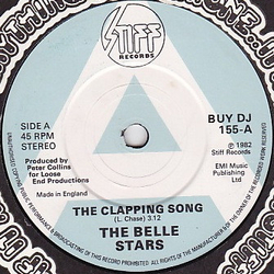 The Belle Stars The Clapping Song Vinyl 7" USED
