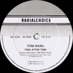 Toni Basil Time After Time / You Gotta Problem Vinyl 12" USED