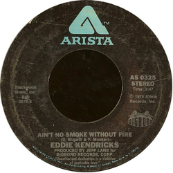 Eddie Kendricks Ain't No Smoke Without Fire Vinyl 7" USED