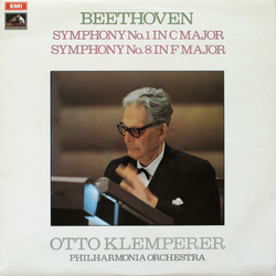 Ludwig van Beethoven / Philharmonia Orchestra / Otto Klemperer Symphony No. 1 In C Major / Symphony No. 8 In F Major Vinyl LP USED