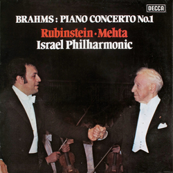 Johannes Brahms / Arthur Rubinstein / Zubin Mehta / Israel Philharmonic Orchestra Piano Concerto No.1 Vinyl LP USED