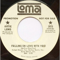 Artie Lewis Falling (In Love With You) Vinyl 7" USED