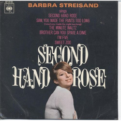 Barbra Streisand Second Hand Rose Vinyl 7" USED