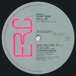 Hypertension (2) Can You Feel It / One Night Woman Vinyl 12" USED