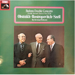 David Oistrach / Mstislav Rostropovich / George Szell Brahms Double Concerto - Dvořák Slavonic Dances Nos. 3 & 10 Vinyl LP USED