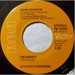 John Denver I'm Sorry / Calypso Vinyl 7" USED