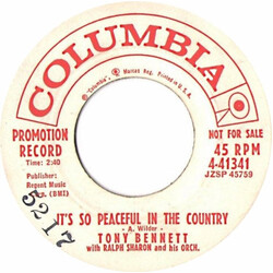 Tony Bennett It's So Peaceful In The Country / Being True To One Another Vinyl 7" USED